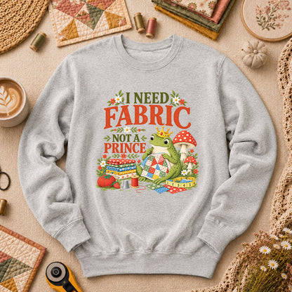 I Need Fabric Not A Prince Long Sleeve - Sport Grey