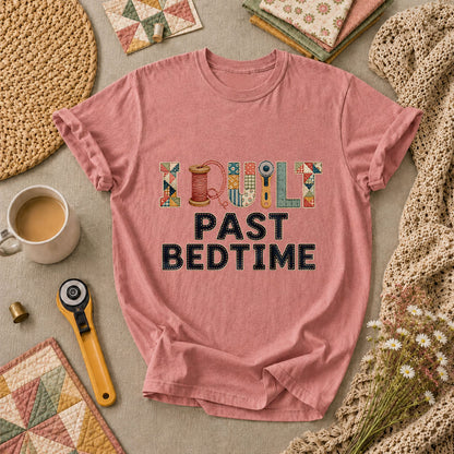 I Quilt Past Bedtime T-Shirt - Heather Mauve