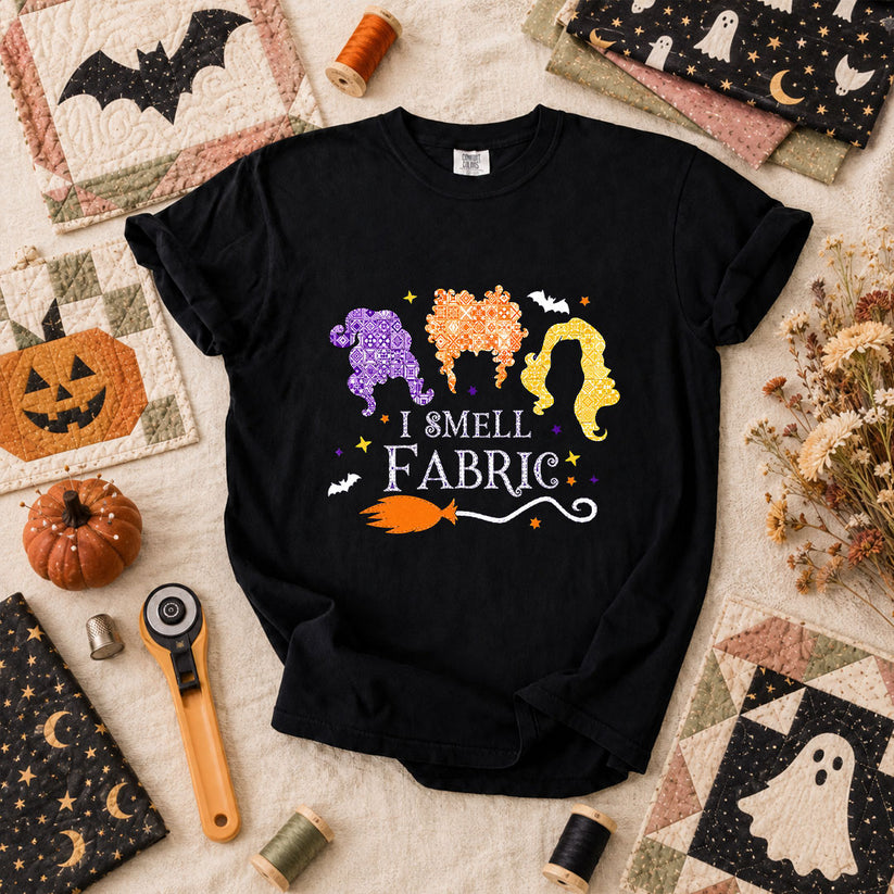 I Smell Fabric Witch Halloween T-Shirt - Black