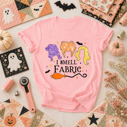 I Smell Fabric Witch Halloween T-Shirt - Pink