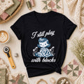 I Still Play With Blocks Vintage Girl Quilter Women's V-Neck