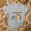 Ill Be In My Office Hedgehog Quilter Women's V-Neck