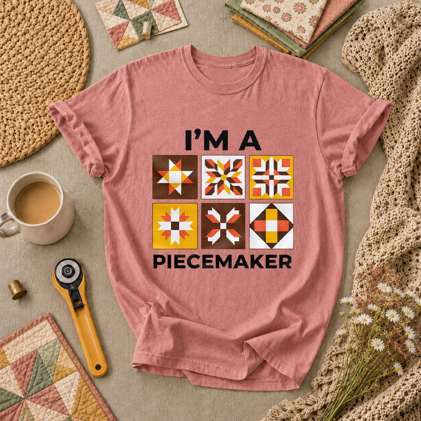 Im A Piecemaker Quilter T-Shirt - Heather Mauve