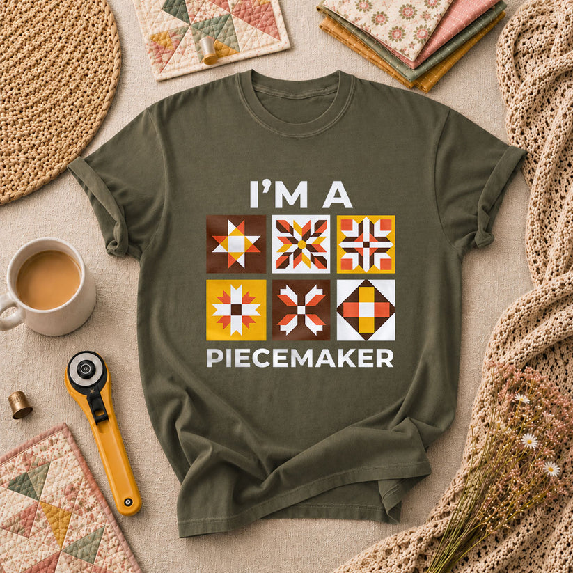 Im A Piecemaker Quilter T-Shirt - Military Green
