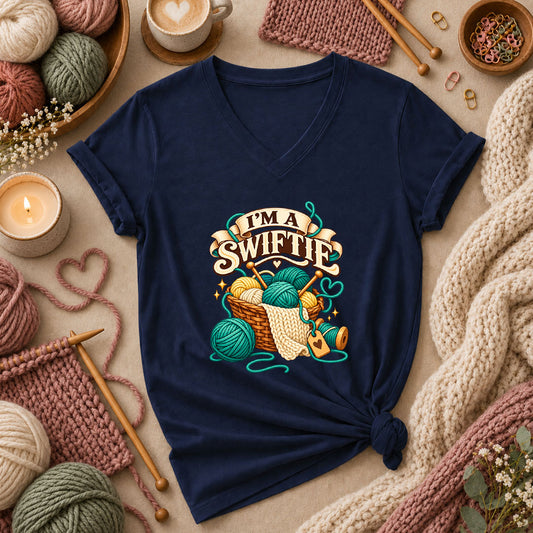 I'm A Swiftie Yarn Basket Women's V-Neck