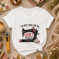Im Just Here For The Quilt Shenanigans Sewing Machine Women's V-Neck