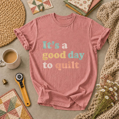 Its A Good Day To Quilt Sunshine T-Shirt - Heather Mauve