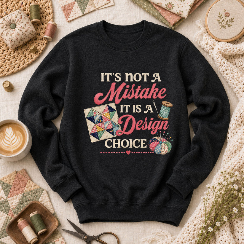 Its Not A Mistake It Is A Design Choice Long Sleeve - Black