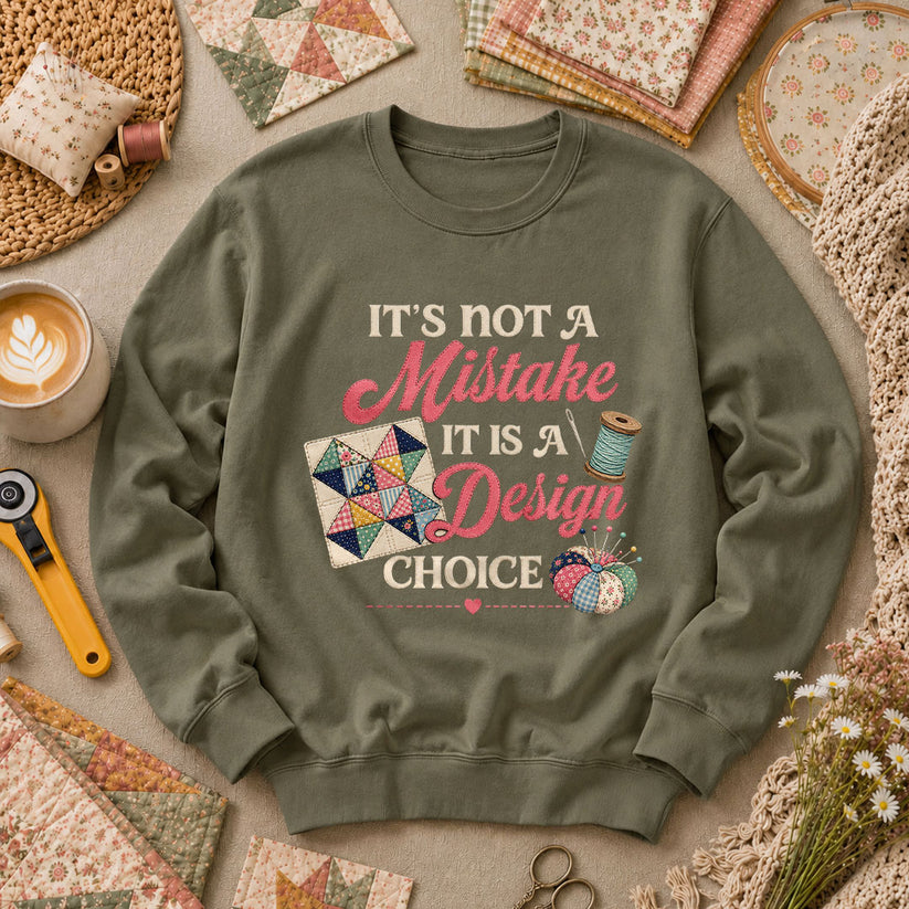 Its Not A Mistake It Is A Design Choice Long Sleeve - Military Green