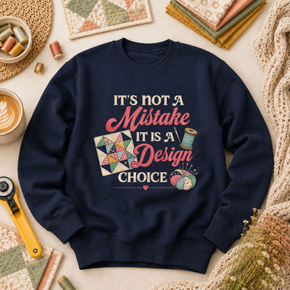 Its Not A Mistake It Is A Design Choice Long Sleeve - Navy