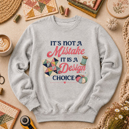 Its Not A Mistake It Is A Design Choice Long Sleeve - Sport Grey