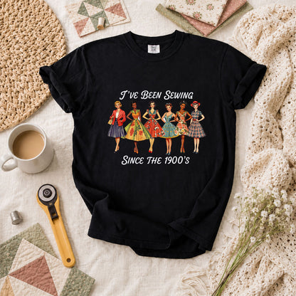 Ive Been Sewing Since The 1950s Vintage Women T-Shirt - Black