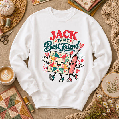 Jack Is My Best Friend Seam Ripper Long Sleeve - White
