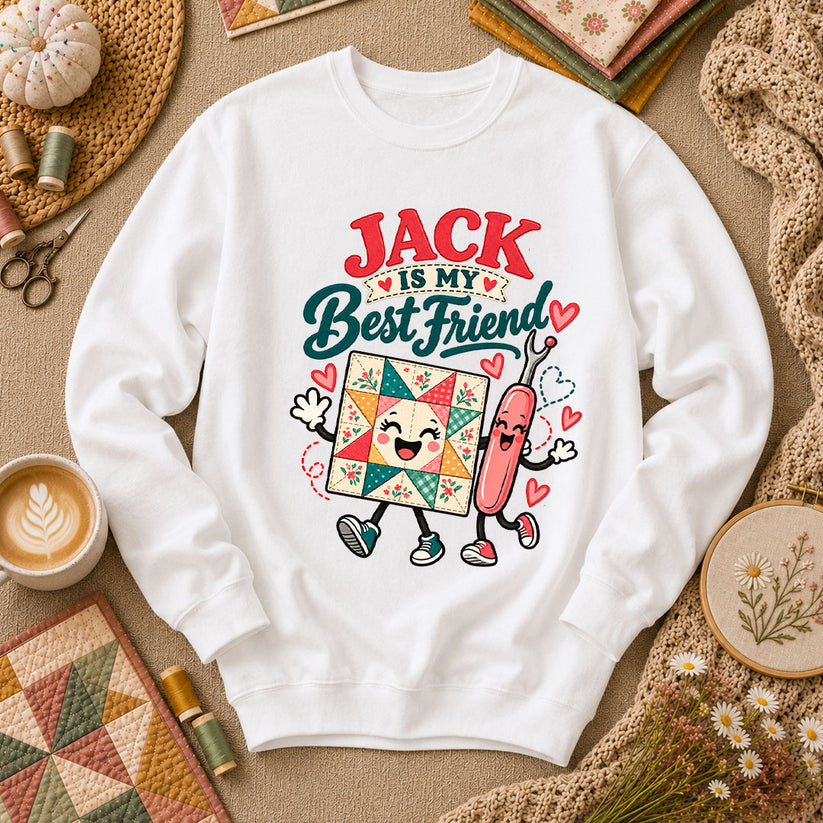 Jack Is My Best Friend Seam Ripper Long Sleeve - White