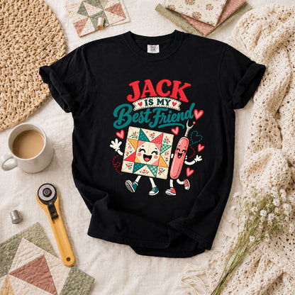 Jack Is My Best Friend Seam Ripper T-Shirt - Black
