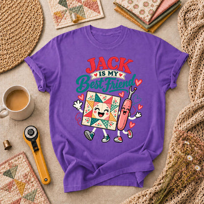 Jack Is My Best Friend Seam Ripper T-Shirt - Heather Team Purple