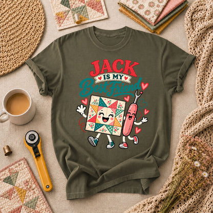 Jack Is My Best Friend Seam Ripper T-Shirt - Military Green