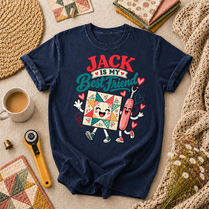 Jack Is My Best Friend Seam Ripper T-Shirt - Navy