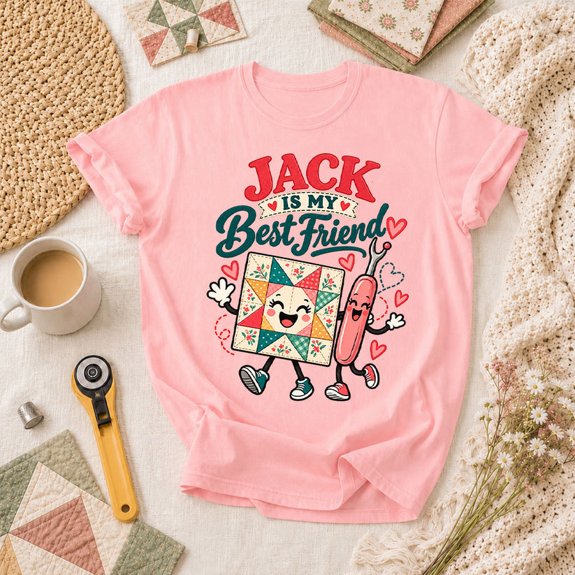 Jack Is My Best Friend Seam Ripper T-Shirt - Pink