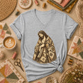 Jesus Wrapped In Quilt Robe Women's V-Neck