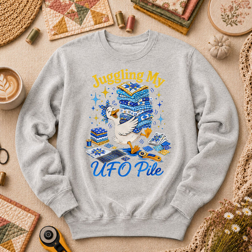 Juggling My UFO Pile Long Sleeve - Sport Grey