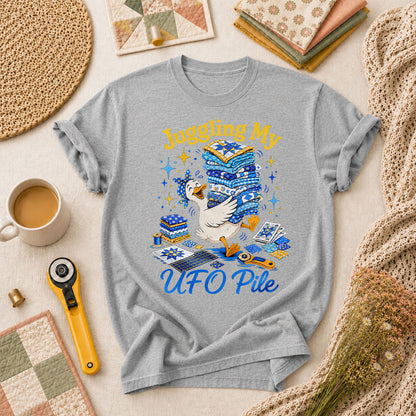 Juggling My UFO Pile T-Shirt - Athletic Heather