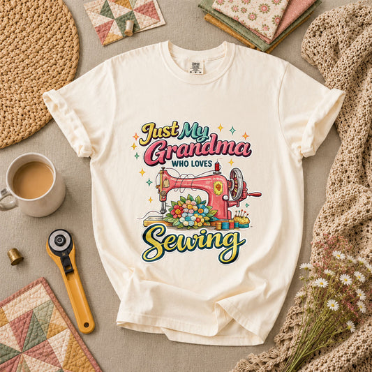 Just My Grandma Who Loves Sewing T-Shirt - Ivory