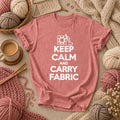 Keep Calm And Carry Fabric Quilt Block T-Shirt