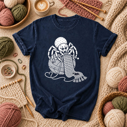 Knitting Spider With Yarn Ball T-Shirt