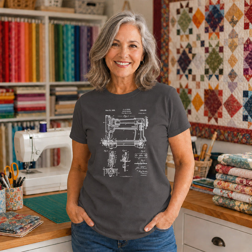 Knox 1932 Sewing Machine Patent T-shirt