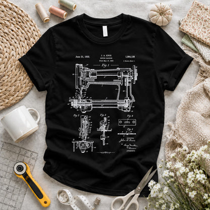 Knox 1932 Sewing Machine Patent T-shirt