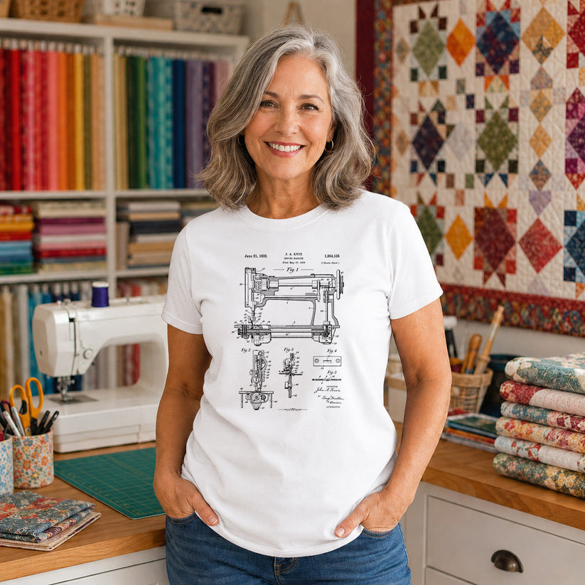 Knox 1932 Sewing Machine Patent T-shirt