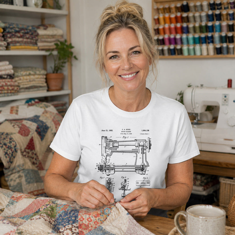 Knox 1932 Sewing Machine Patent T-shirt