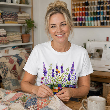 Lavender Patchwork Pots T-shirt