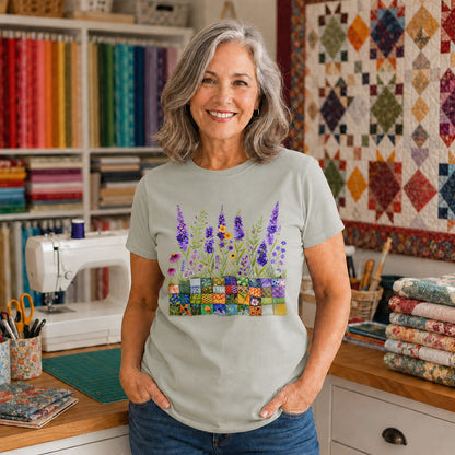 Lavender Patchwork Pots T-shirt