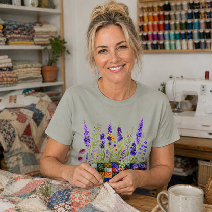 Lavender Patchwork Pots T-shirt