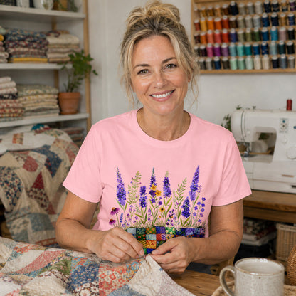Lavender Patchwork Pots T-shirt