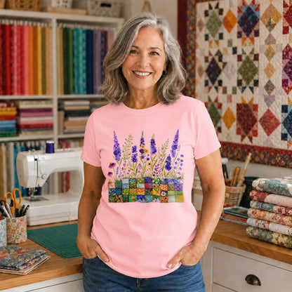 Lavender Patchwork Pots T-shirt