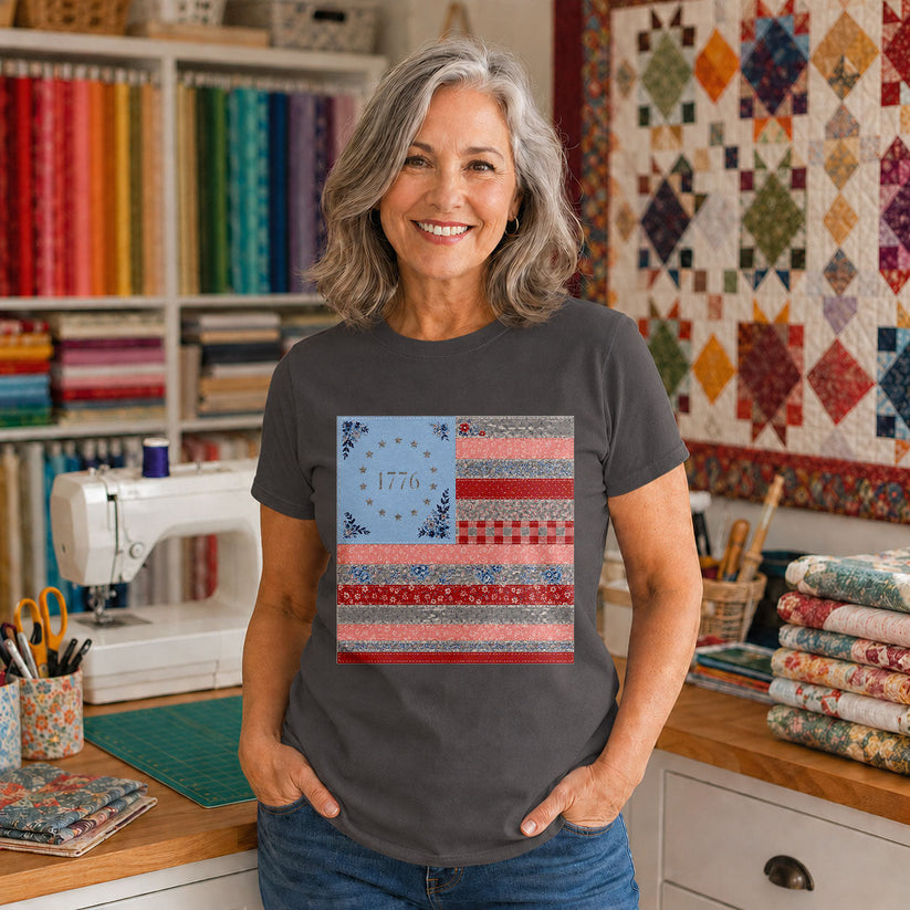 Life Liberty Pursuit of Quilting Founding Fathers - Black view 2