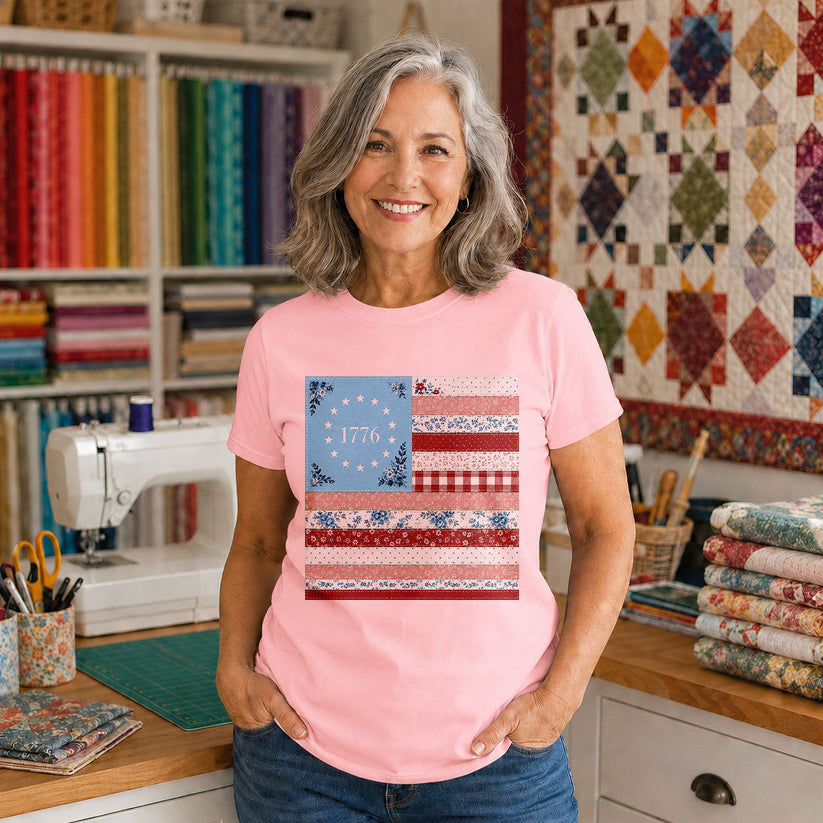 Life Liberty Pursuit of Quilting Founding Fathers - Black view 3