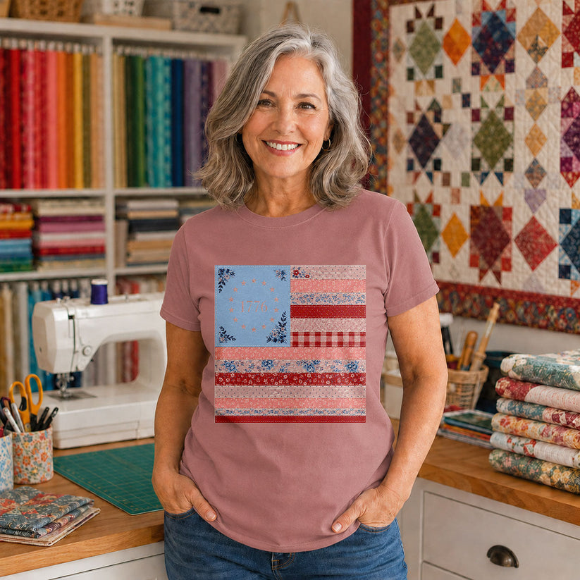 Life Liberty Pursuit of Quilting Founding Fathers - Black view 4