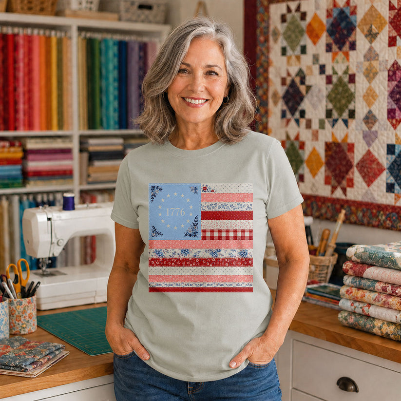Life Liberty Pursuit of Quilting Founding Fathers - Black view 5