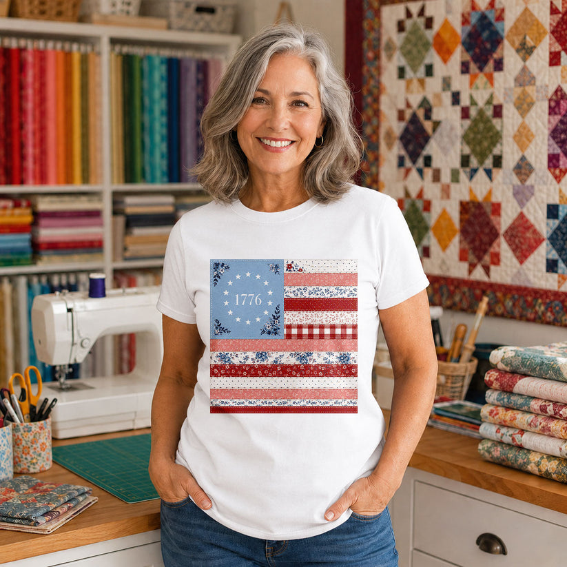 Life Liberty Pursuit of Quilting Founding Fathers - Black view 6