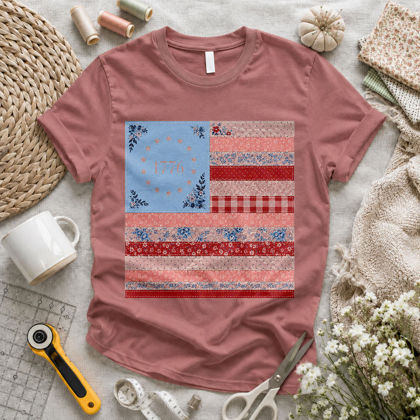 Life Liberty Pursuit of Quilting Founding Fathers - Pink view 2