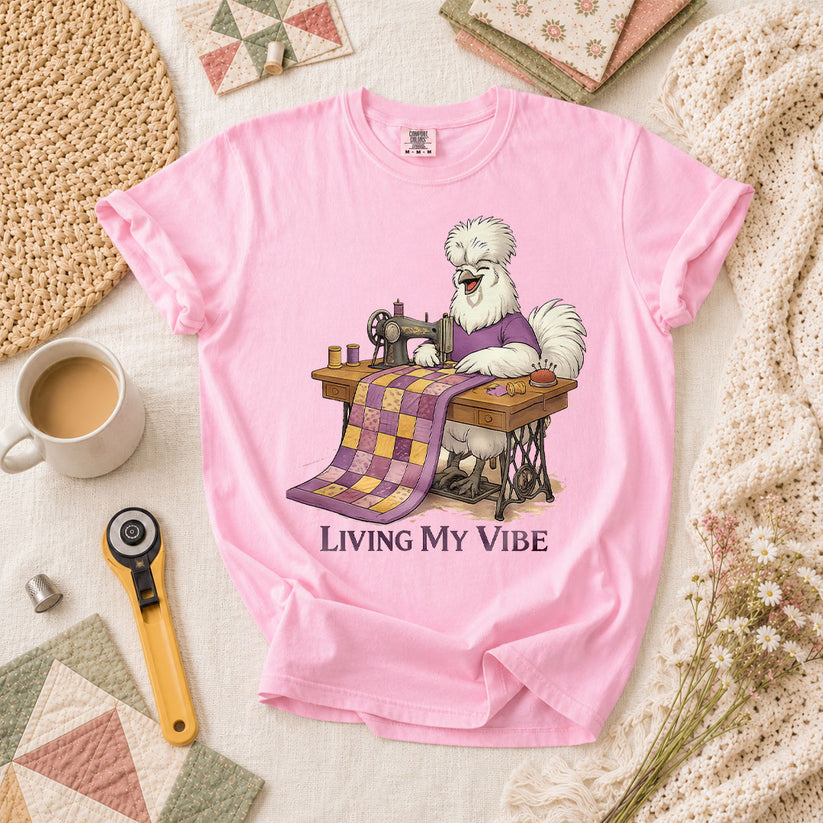 Living My Vibe Quilter T-Shirt - Blossom