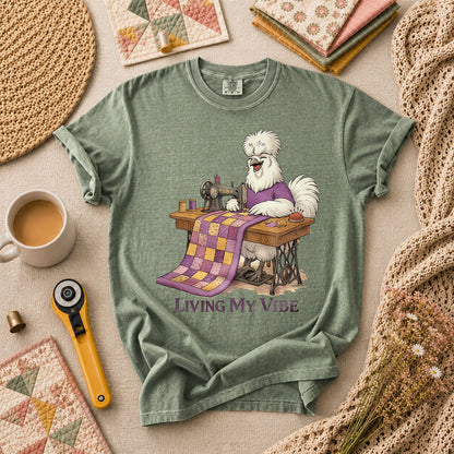 Living My Vibe Quilter T-Shirt - Forest Green