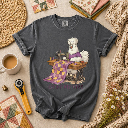 Living My Vibe Quilter T-Shirt - Grey