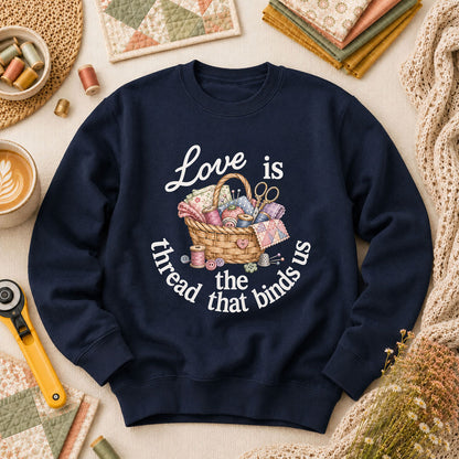 Love Is The Thread That Binds Us Long Sleeve - Navy