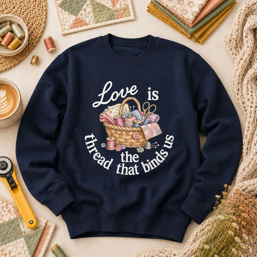 Love Is The Thread That Binds Us Long Sleeve - Navy