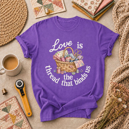 Love Is The Thread That Binds Us T-Shirt - Heather Team Purple